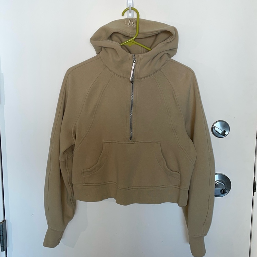 lululemon Scuba Oversized Half-Zip Hoodie XS/S in Camel